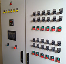 Шкаф управления оборудованием - индикация